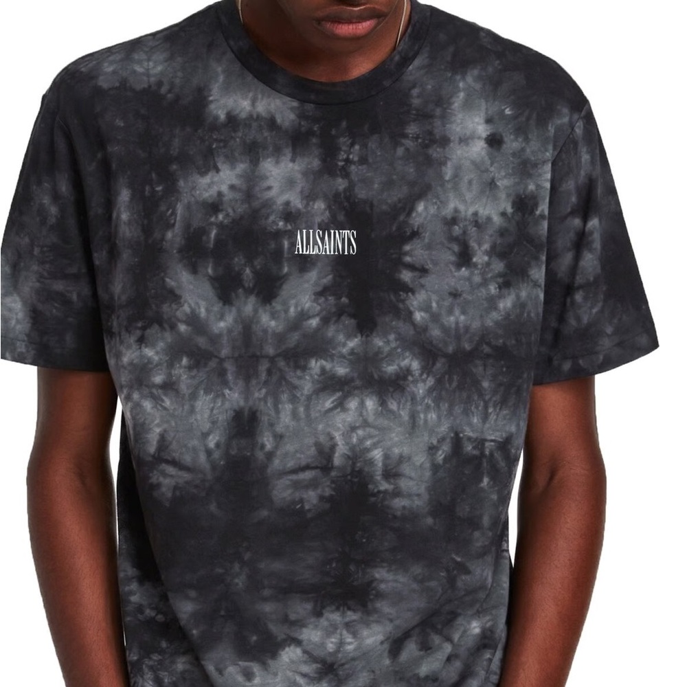 All Saints Black Tie-Dye Men's Shirt